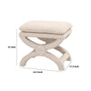 21 Inches Pillow Top Ottoman with Criss Cross Base Beige By Casagear Home BM233016