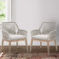 19.5 Inches Intricate Rope Weaved Arm Chair Set of 2 Gray By Casagear Home BM233021