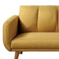 Adjustable Upholstered Sofa with Track Armrests and Angled Legs Yellow By Casagear Home BM233093