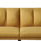 Adjustable Upholstered Sofa with Track Armrests and Angled Legs Yellow By Casagear Home BM233093