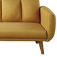 Adjustable Upholstered Sofa with Track Armrests and Angled Legs Yellow By Casagear Home BM233093