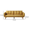 Adjustable Upholstered Sofa with Track Armrests and Angled Legs Yellow By Casagear Home BM233093