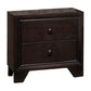 Transitional Wooden Nightstand with Two Spacious Drawers Brown By Casagear Home BM233159