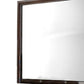 Wooden Rectangular Mirror with Molded Details Brown By Casagear Home BM233160