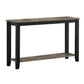 Wooden Console Table with One Open Shelf Black and Gray By Casagear Home BM233170