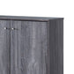 41 Inch Distressed Wooden Shoe Cabinet with 2 Drawers Gray By Casagear Home BM233178