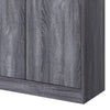 41 Inch Distressed Wooden Shoe Cabinet with 2 Drawers Gray By Casagear Home BM233178