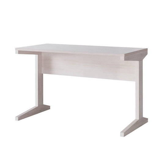 30 Inch Rectangular Wooden Desk with L Legs, White By Casagear Home