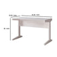 30 Inch Rectangular Wooden Desk with L Legs White By Casagear Home BM233187