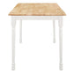 Cottage Style Dining Table with Turned Legs Natural Brown and White By Casagear Home BM233505