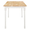 Cottage Style Dining Table with Turned Legs Natural Brown and White By Casagear Home BM233505