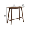 Rectangular Wooden Bar Table with Angled Tapered Legs Walnut Brown By Casagear Home BM233511