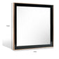 Dual Tone Stainless Steel Frame Wall Mirror Black and Gold By Casagear Home BM233590