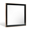 Dual Tone Stainless Steel Frame Wall Mirror Black and Gold By Casagear Home BM233590