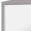 32 Inch Curved Top Wooden Frame Transitional Mirror Gray By Casagear Home BM233734