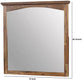 37 Inch Transitional Style Wooden Frame Mirror Dark Oak By Casagear Home BM233755