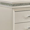 2 Drawer Nightstand with Acrylic Feet and Crystal Accents Silver By Casagear Home BM233784