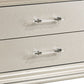 2 Drawer Nightstand with Acrylic Feet and Crystal Accents Silver By Casagear Home BM233784