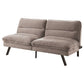 Fabric Futon Sofa with Split Back and Angled Legs Gray By Casagear Home BM233787