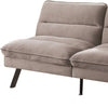 Fabric Futon Sofa with Split Back and Angled Legs Gray By Casagear Home BM233787