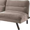 Fabric Futon Sofa with Split Back and Angled Legs Gray By Casagear Home BM233787