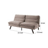 Fabric Futon Sofa with Split Back and Angled Legs Gray By Casagear Home BM233787