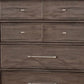 Wooden Chest with Multiple Drawers and Bar Handles Gray By Casagear Home BM233801