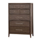 Wooden Chest with Multiple Drawers and Bar Handles, Gray By Casagear Home