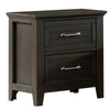 2 Drawer Wooden Nightstand with Plank Style Front Brown By Casagear Home BM233833