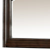 Traditional Style Mirror with Carved Details and Crown Top Brown By Casagear Home BM233868