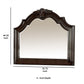 Traditional Style Mirror with Carved Details and Crown Top Brown By Casagear Home BM233868