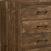 Wooden Dresser with Six Drawers and Bracket Feet Brown By Casagear Home BM233873