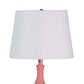 Pin Bowl Design Metal Table Lamp with Hammered Pattern Pink By Casagear Home BM233920