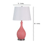 Pin Bowl Design Metal Table Lamp with Hammered Pattern Pink By Casagear Home BM233920