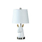 Metal Table Lamp with Llama Animal Head, White By Casagear Home