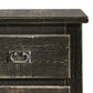 Plank Design 2 Drawer Wooden Nightstand with Bail Pulls Black By Casagear Home BM235418