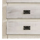 Plank Design 6 Drawer Wooden Dresser with Bail Pulls White By Casagear Home BM235420