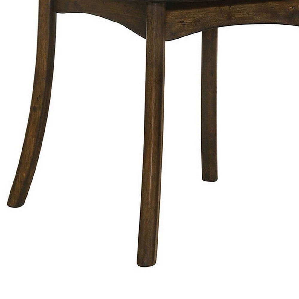 Wooden Crossback Side Chairs with Saber Legs Set of 2 Brown By Casagear Home BM235429