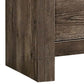 Farmhouse Style 2 Drawer Wooden Nightstand with Panel Base Natural Brown By Casagear Home BM235448