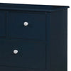 Transitional 7 Drawer Wooden Dresser with Knob Pulls Blue By Casagear Home BM235451