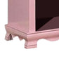 1 Drawer Transitional Wooden Nightstand with Arched Base Pink By Casagear Home BM235458