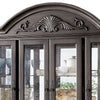 Wooden Arched Top Hutch with 2 Glass Shelves Brown By Casagear Home BM235556