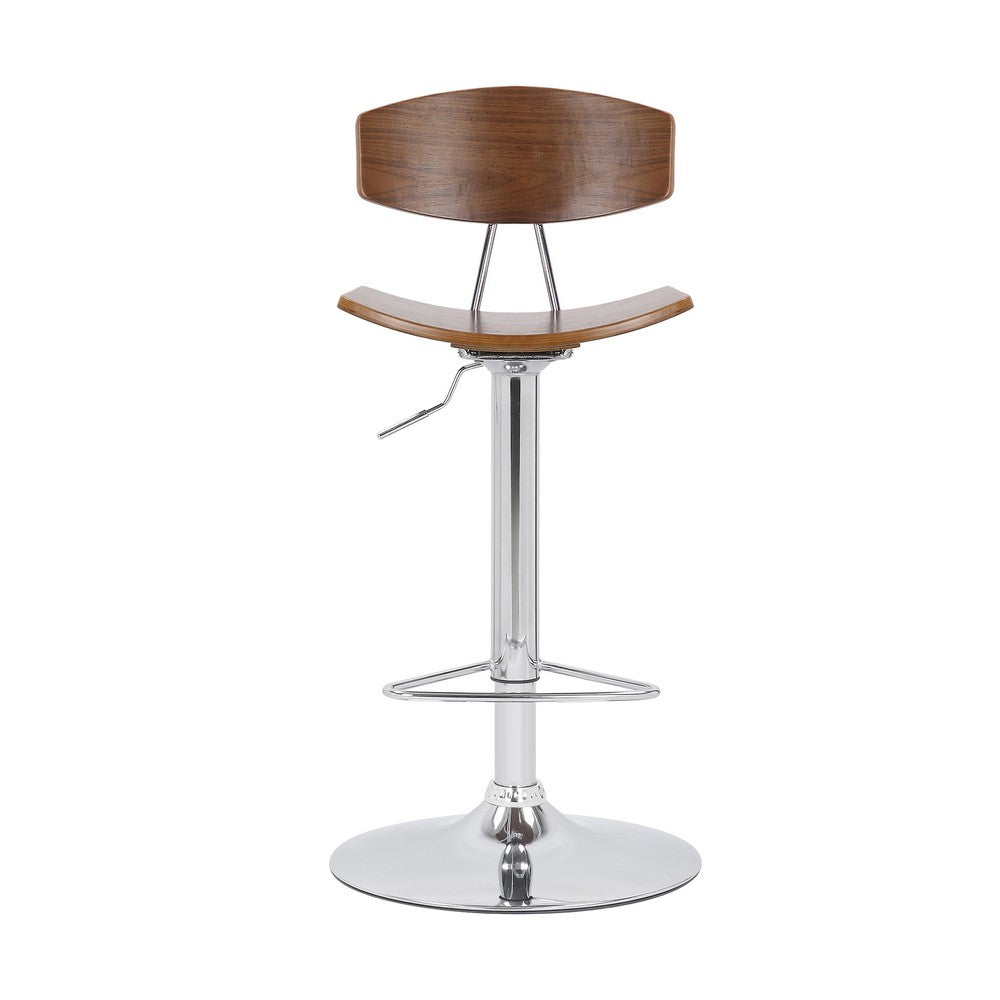 Saddle Seat Metal Barstool with Adjustable Height Brown By Casagear Home BM236368