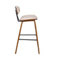 28.5 Inches Contoured Seat Leatherette Barstool Cream By Casagear Home BM236650