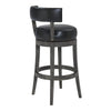 31 Inches Nailhead Trim Leatherette Swivel Barstool Gray By Casagear Home BM236703