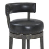 31 Inches Nailhead Trim Leatherette Swivel Barstool Gray By Casagear Home BM236703