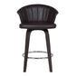 30’’ Channel Stitched Faux Leather Barstool with Tapered Legs Brown By Casagear Home BM236725