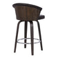 30’’ Channel Stitched Faux Leather Barstool with Tapered Legs Brown By Casagear Home BM236725