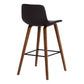 35 Inch Wooden Barstool with Leatherette Seat Brown By Casagear Home BM236787