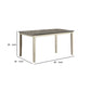 Two Tone Wooden Dining Table with Block Legs White By Casagear Home BM237133